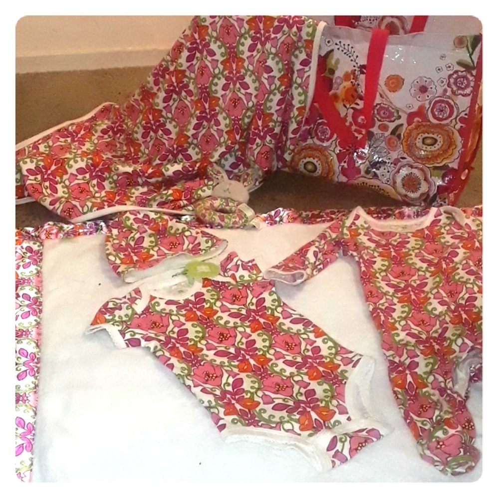 New Vera Bradley baby 5 piece set